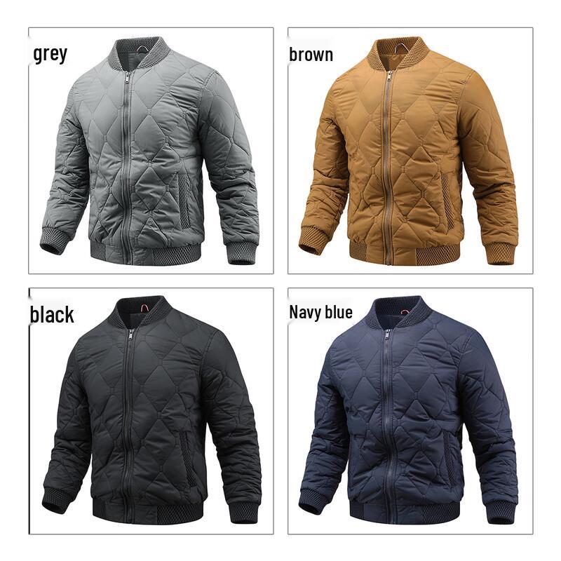 MIIOW Men's Baseball Collar Padded Jacket