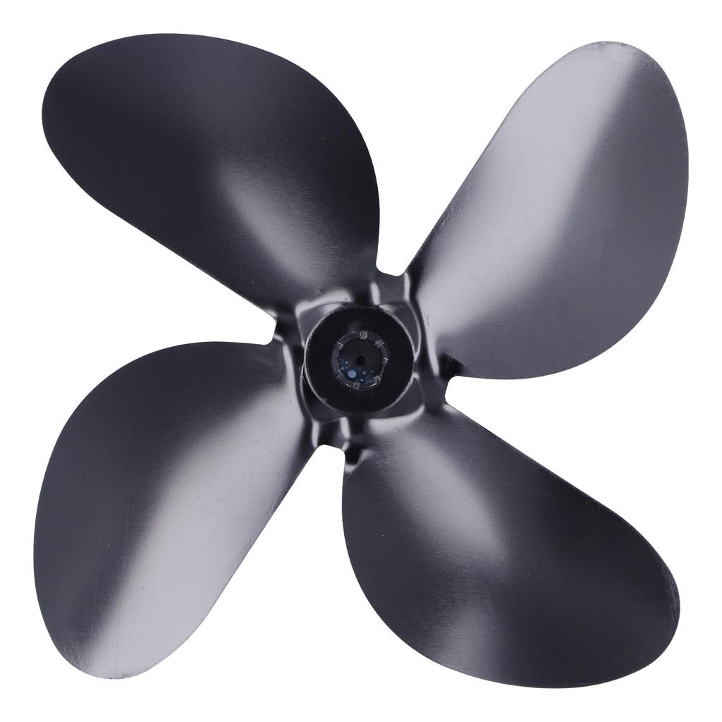 Fan Blade Replacement Fireplace Aluminum Alloy Blade Black Universal Stove Fan Blade4 Blade