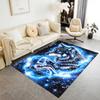 1pc Wolf Forest Scene Rug Home Carpet Non Slip Office Decor Gift Living Room Bedroom