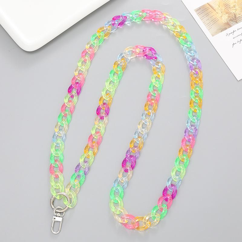 Yilian Schmuck Acryl Geflochtene Umhänge-Handy- und Taschenkette