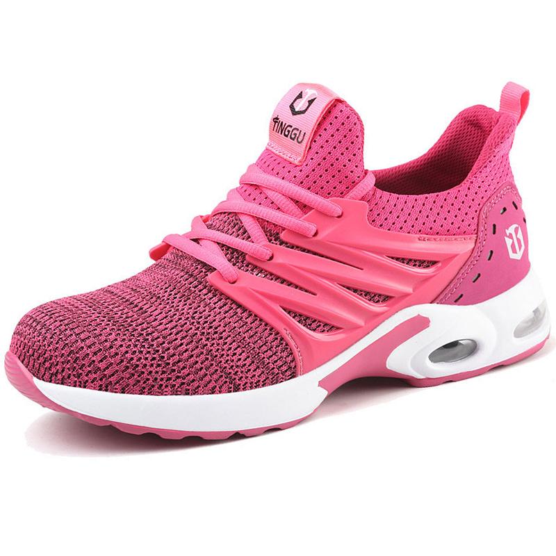 Ατσάλινα παπούτσια ασφαλείας Γυναικεία πάνινα παπούτσια εργασίας Μαξιλάρι αέρα που αναπνέει Γυναικεία παπούτσια εργασίας, ανθεκτικά στη διάτρηση, ελαφριά μπότες εργασίας γυναικεία