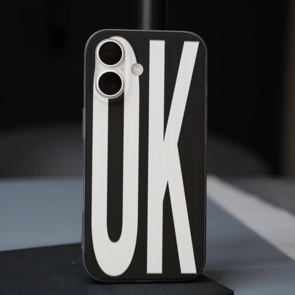NO Y SÍ Funda de Teléfono Personalizada con Letras Blancas y Negras Para IPhone 17 16 15 14 13 12 11 ProMax Plus Funda Ondulada a Prueba de Golpes