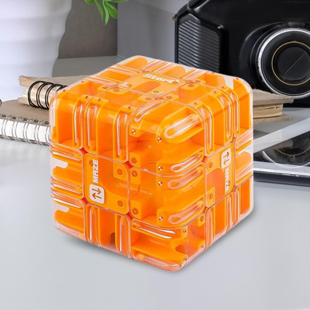 Puzzle Maze Cube 3D Large Puzzle Brain Teaser Logical Thinking Maze Cube Ball for Adults Teens Kids Boys Girls Home Travel