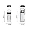 2000ML Large Capacity Sports Water Bottle with Straw Outdoor Fitness Portable Water Cup Leak-Proof