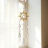 Large Sun Crystal Sun Catcher Wind Chime, Prism Sun Catcher for Windows Hanging Decor, Rainbow Maker for Ceiling Garden Home Indoor Ornaments
