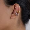 Stylish Floral Ear Clip Jewelry Stainless Steel Flower Earrings Comfort Wear Daily Accessory Fashion Accessories
