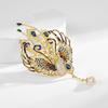 Elegant Animal Brooch Lapel Pin With Pearls Tassels Detailing Colorful Alloy Jewelry For Women Versatile Accessory