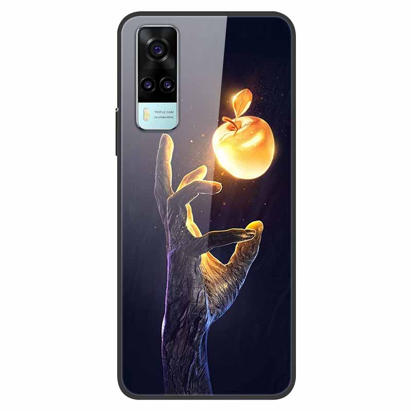 Luxury Cover Case for vivo Y53S 4G Tempered Glass Cover for Vivo Y31 VivoY31 2021 Y51 2020 Phone Case for Vivo V2036 Y53S Coque