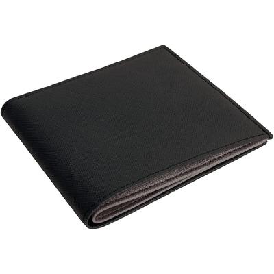 [Dom Teporna] Ultra Thin Bifold Wallet Men's Thin Cowhide Leather YKK Zipper Simple Bill Purse Coin Purse Card Holder Thin Wallet Women's Black Gray