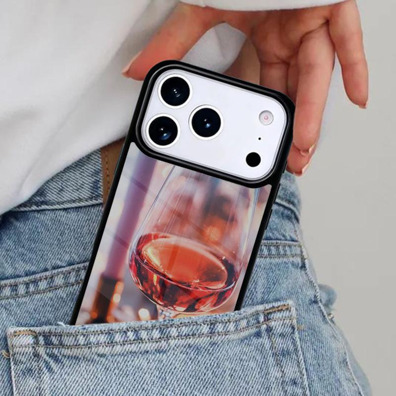 

Red Wine Glass Phone Case for iPhone 17ProMax 12 13 14 15 16e 17 Pro Max Plus Air Cover iPhone 16
