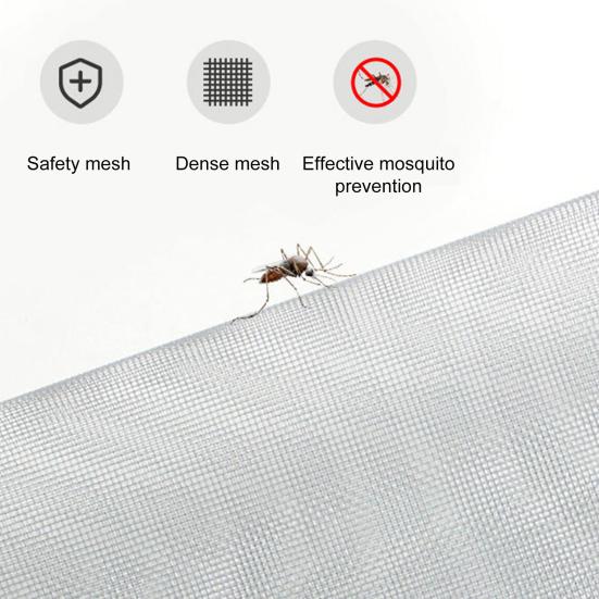 Yousheng Magnetic Gnat Proof Window Screen Breathable Adhesive Mounting No Drilling Home Office Bedroom Fly Protection Mesh Window Frame Curtain