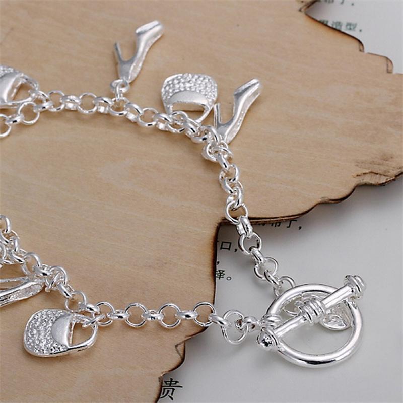 925 Sterling Silber Modegeschenk für Frauen Mädchen Schöner hochwertiger Silberschmuck Bettelarmband Fabrikpreis