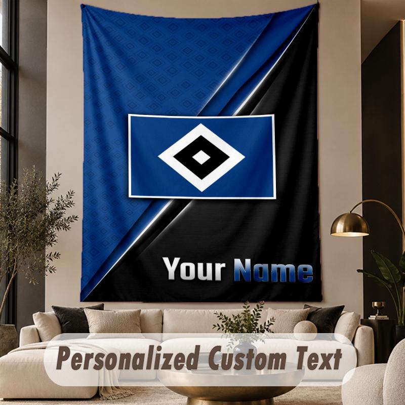 Custom Text Tapestry Hamburger SV Print Wall Tapestry Indoor Living Room Wall Decor