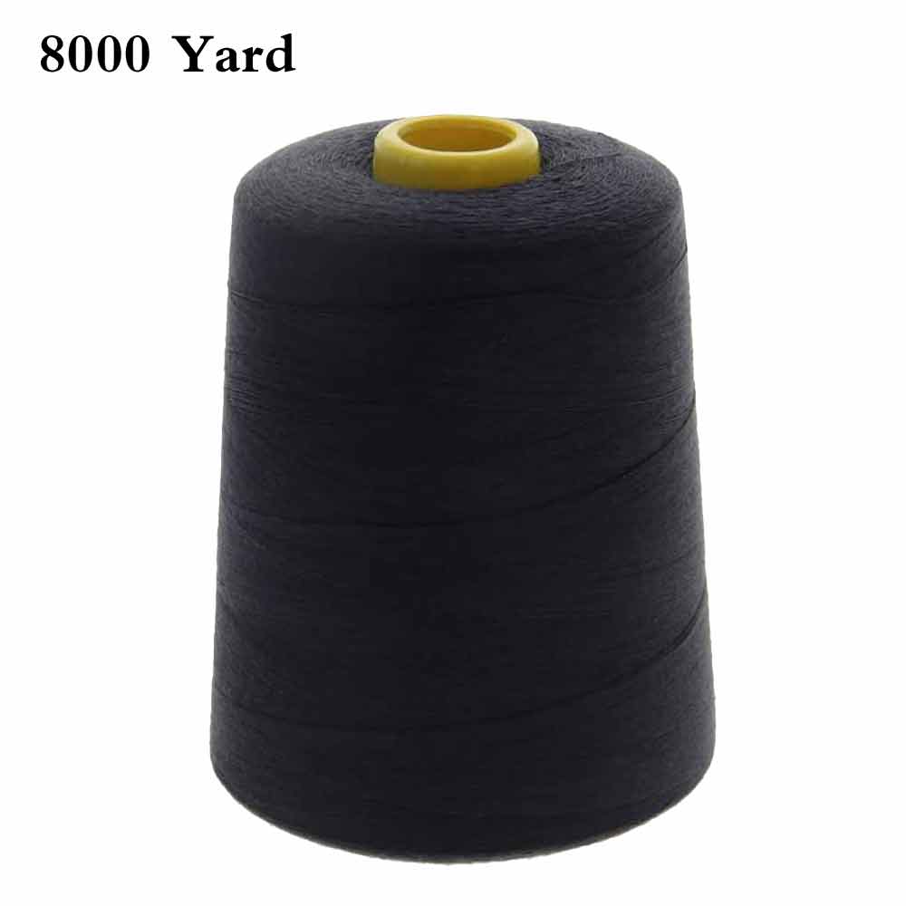 

8000 Yards Spools Sewing Polyester Thread 402 Thread Embroidery Thread for DIY Sewing Machine Clothes Sewing Accessories чёрный