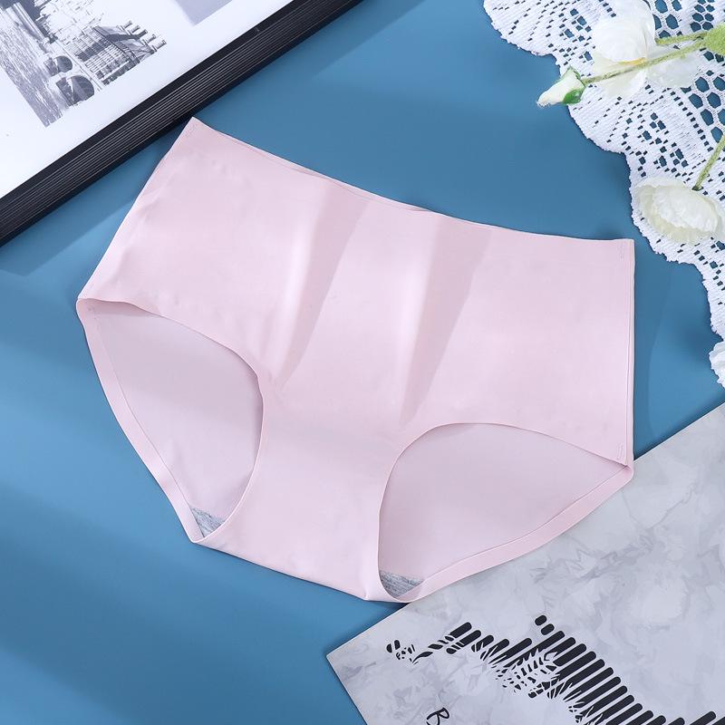 Damen Eisseide Nahtlose Mid-Waist Atmungsaktive Dreiecksslips