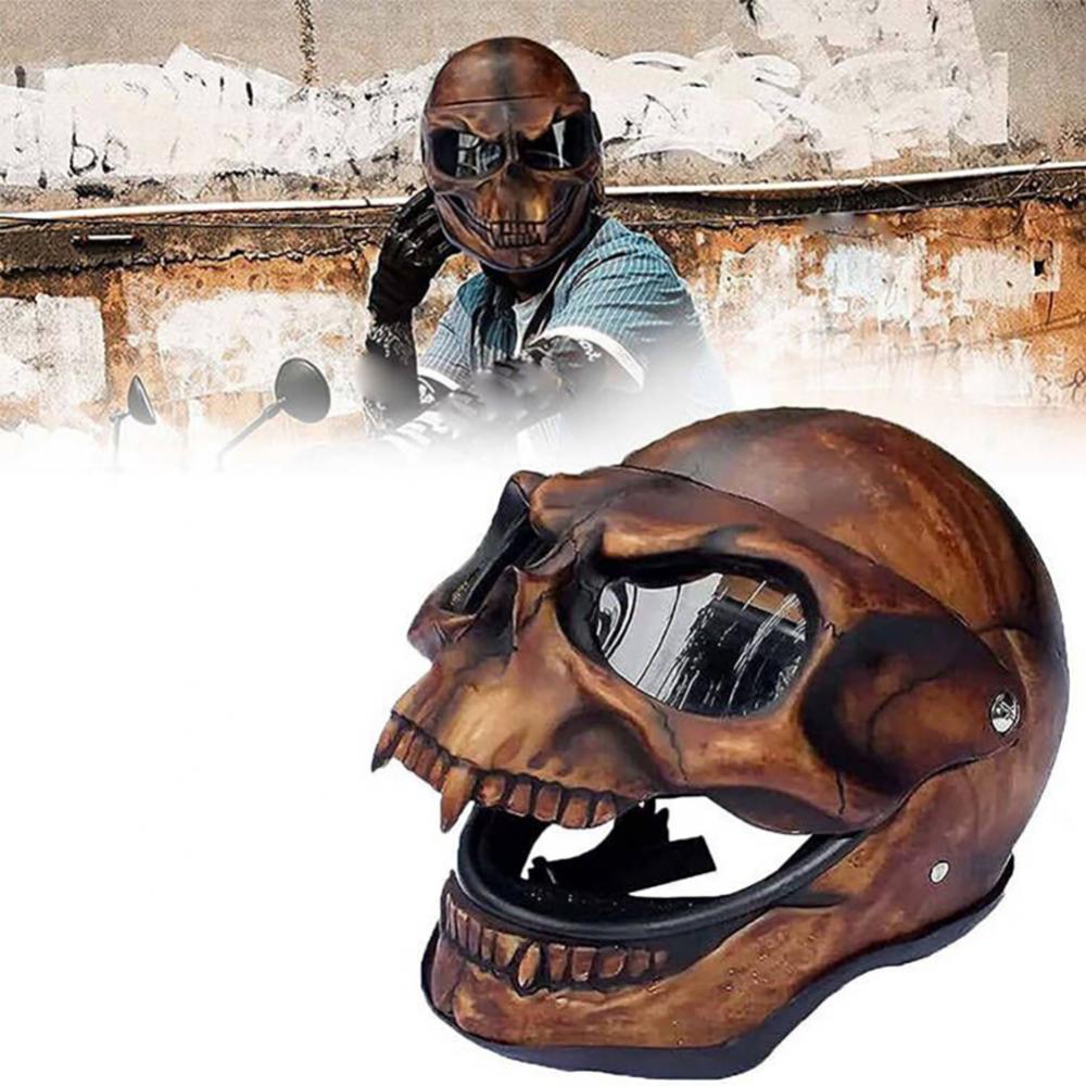 Capa de Capacete de Moto Esqueleto, Máscara de Caveira Horror Cool, Decoração de Máscara de Capacete de Caveira