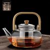 Transparent Glass Tea Pot 1000ml Flower Tea Kettle Fluent Japanese Style Teapot  Home Use