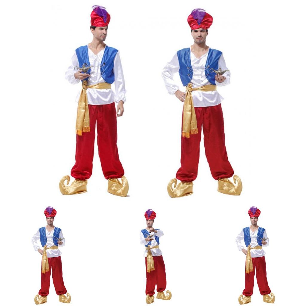 Exquisites Arabischer Prinz Kostüm für Herren Ideal für Halloween- und Cosplay-Veranstaltungen