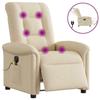 VidaXL Electric Massage Recliner Cream Fabric, Electric Massage Chair, Recliner of 3303252