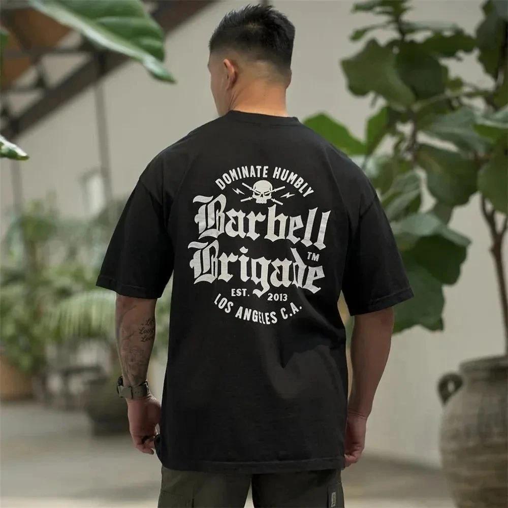 Men s Graphic Printed Short Sleeved Stylish Cotton Gym Sports T-Shirt S