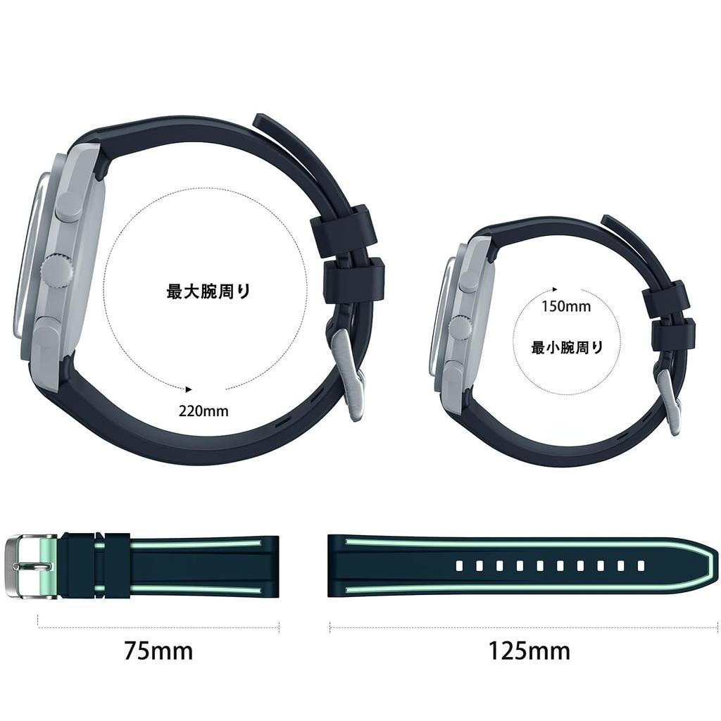 Jumpsunfun 20mm Watch Band for Swatch X OMEGA Speedmaster Silicone Watch Strap with Quick Release Replacement Light Blue with White Lines MoonSwatch,