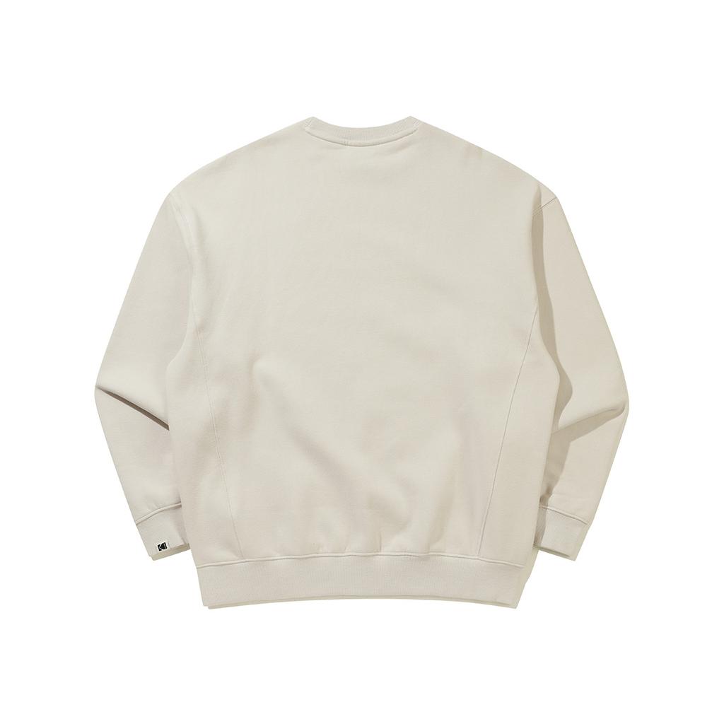 KODAK Rainbow Snow Wash Fleece-Lined Sweatshirt Ivory