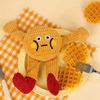 Crinkle Sound Cat Toy Catnip Cat Chew Toy Interactive Plush Waffle Kitten Teething Toy for Indoor Cats Biting Entertainment