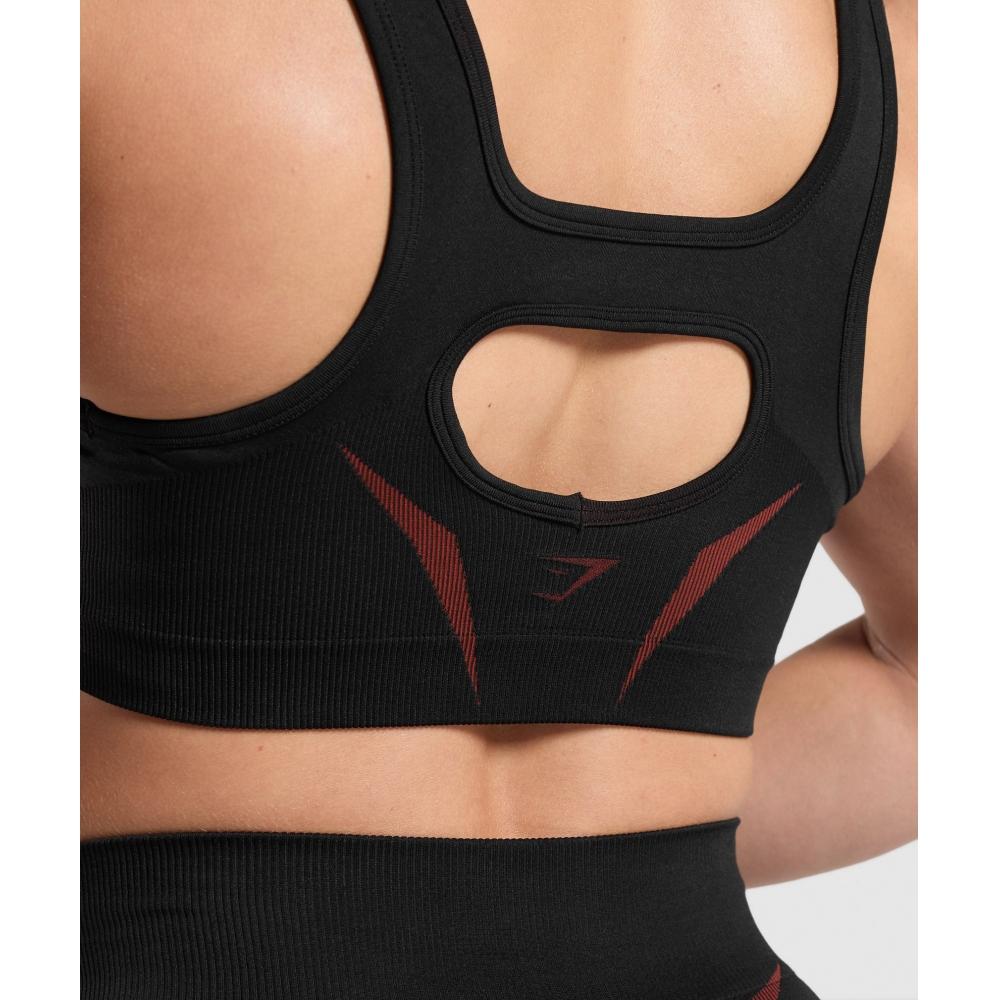 Gymshark Apex Lift Sports Bra Black Reps Red B1c5e Bcm2