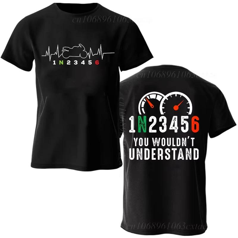 Summer Fashion Men's T Shirt Clothing 1n23456 Motorcycle Gear Biker Heartbeat Graphic T Shirt Casual Oversized Men Tee T Shirts