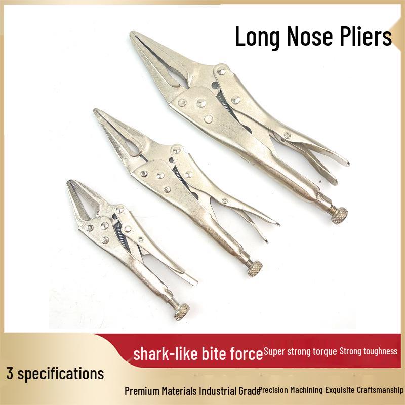 Multifunctional Flat & Pointed Nose Vise Grip Pliers, 5-9 inch, Quick Fix Holding Pliers