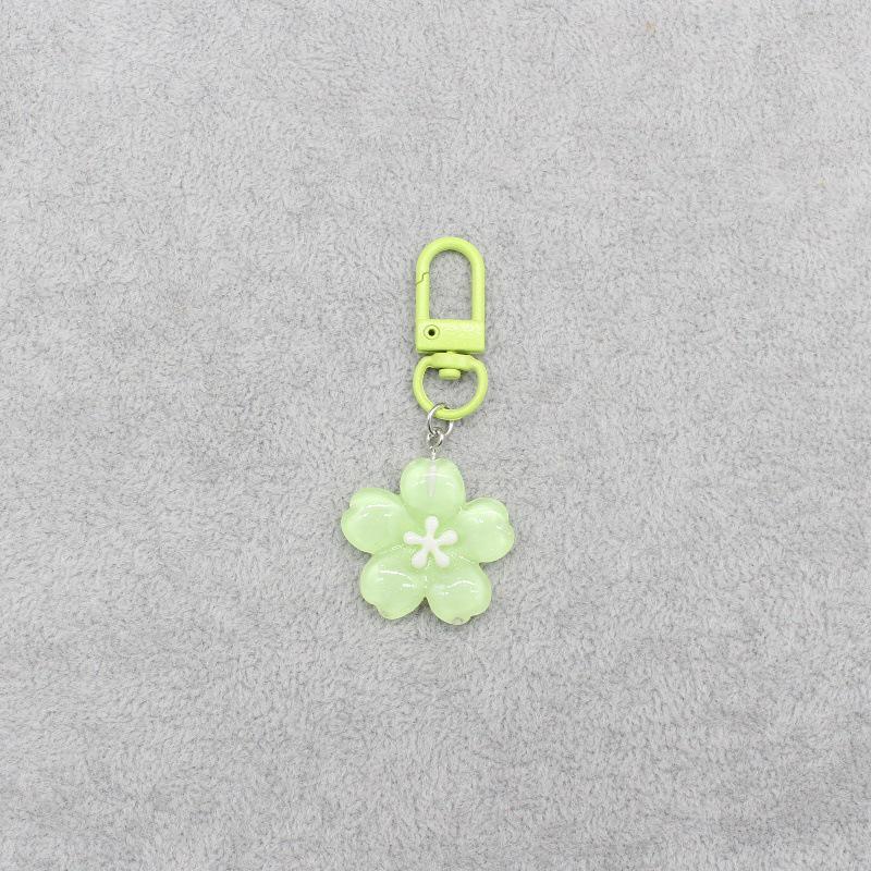 Romantic Sakura Keychain: Translucent Jelly Flower Pendant for Couples