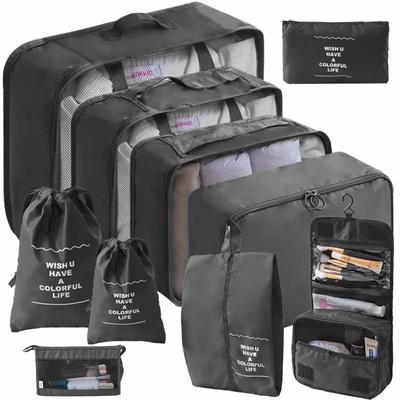 Zestaw 10/7 szt. Organizer podróżny Torby do przechowywania Kostki do pakowania walizki Pokrowce Przenośna szafa Bagaż Ubrania Buty Saszetka Składany