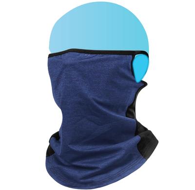 Face Cover by Underwear Manufacturer Breathable Mesh UV Protection Guard Washable Neck Gaiter for Sports and Ball Games Unisex Blue [Developed