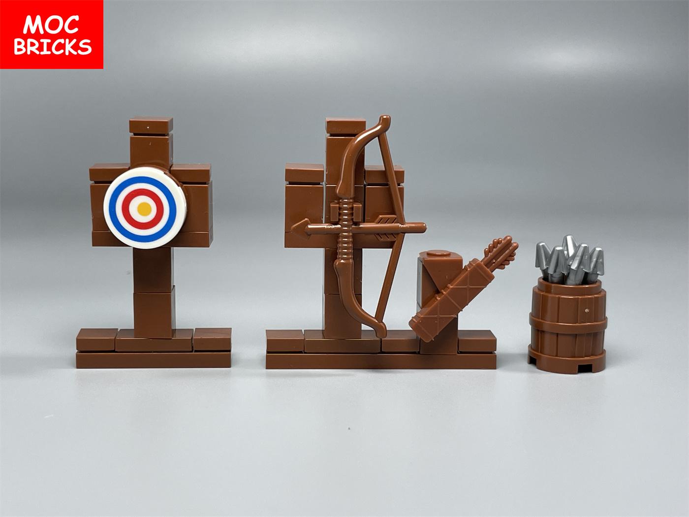 MOC Bausteine Mittelalter Burg Ritter Pfeil Actionfiguren Spartaner Krieger Römische Bausteine Zubehör Kinderspielzeug Geschenk 1pcs