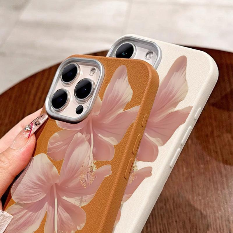 Pink Hibiscus Flower Lichee Pattern Phone Case For Xioaomi 14T 5G Cases Xiaomi 13T Pro 11 Lite 5G Shockproof Soft Silicone Cover