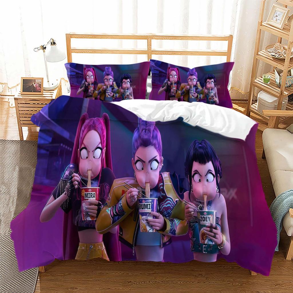 Witch Hunter Series Printed Duvet Cover and Pillowcase 3d Digital Printing Three-piece Set