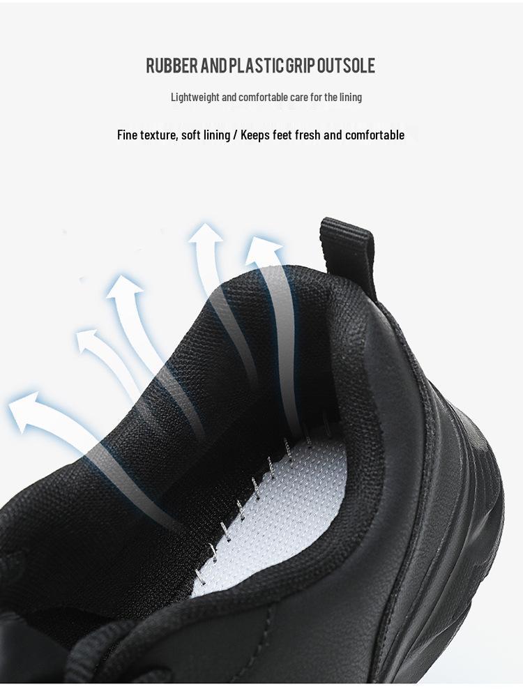 A015 Men's Lightweight Leather Low-Top Running & Casual Shoes for Spring and Autumn