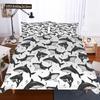 3D Digital Shark Duvet Cover Set With Pillowcase Bedding Set Single Double Twin Full Queen King Size Bed Set For Bedroom Decor