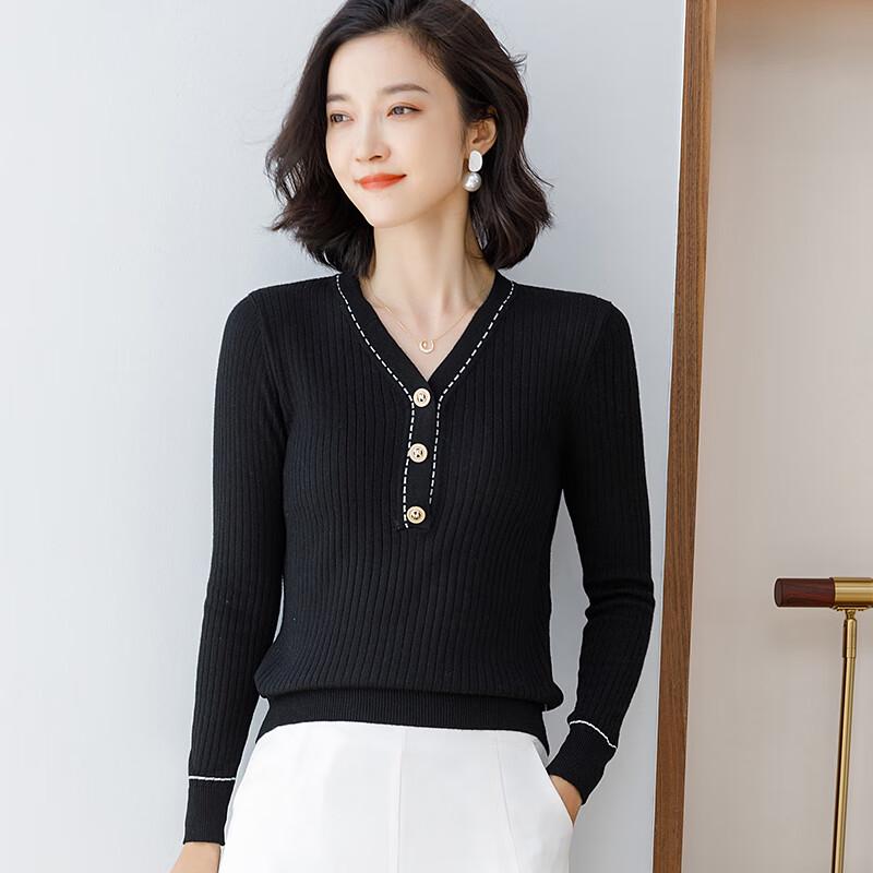 

Yiliteng Women s V-Neck Pullover Knit Sweater XL