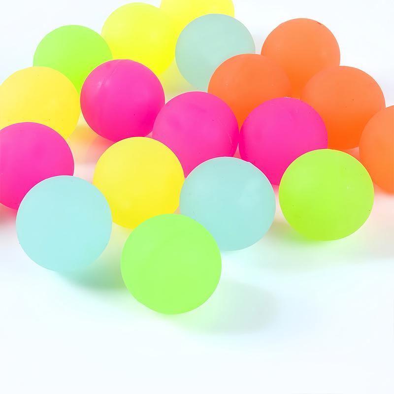 5-20Pcs Glow In The Dark Bouncy Balls Rubber Stress Relief Toys For Kids Birthday Party Favor Valentine Gifts Classroom Prizes