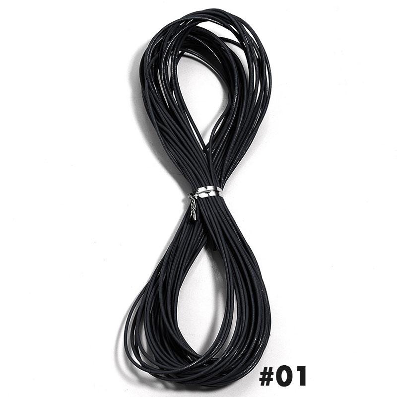 10 Yard Genuine Leather Cord Dia 1.5mm Colored Round Leather Rope For DIY Handmade Leather Craft Materials Jewelry Accessories