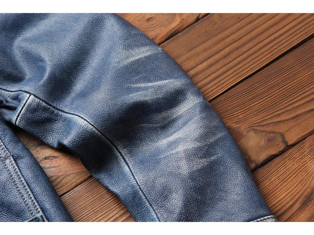 Men's Retro Stone Ground Leather Jacket - Storm Rider Cowhide Lapel Outerwear