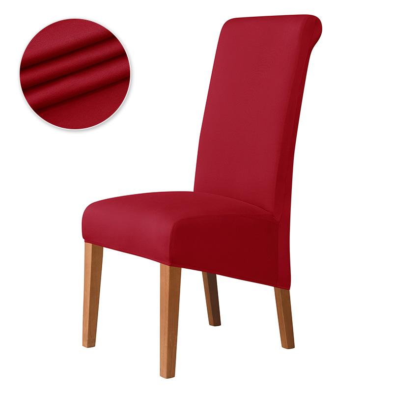 Solid Color Larger Chair Cover High-end Elastic Household Dining Chair Cover Chair Dustproof Cover