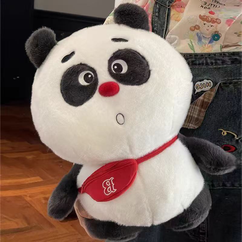 Niedliche Roter Panda Puppe Banbu und Dun Dun Nationales Schatz Großer Panda Plüschpuppe Geburtstagsgeschenk