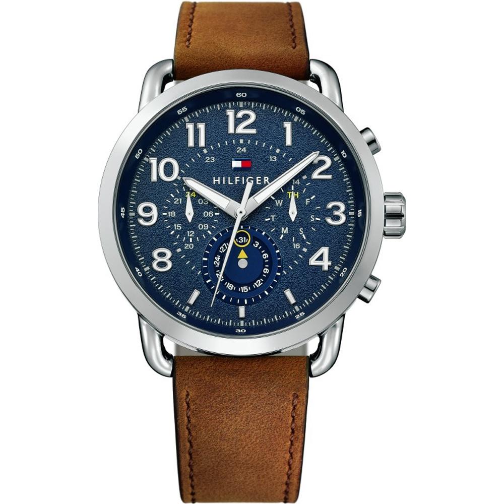 

Tommy Hilfiger Briggs Blue Dial Brown Leather Men s Quartz Watch 1791424 синий