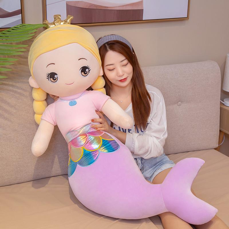 Cute Mermaid Doll Plush Toy Doll Bed Sleeping Pillow Mermaid Princess Girl Children Doll