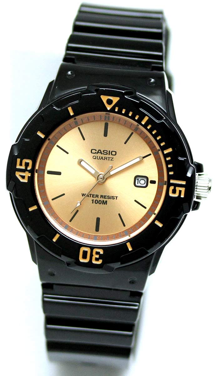

Casio Diver Type Simple Analog Calendar Ladies Watch Kids Girls Boys Black Yellow Gold Gold Black Waterproof Lightweight Business Watch [Casio]
