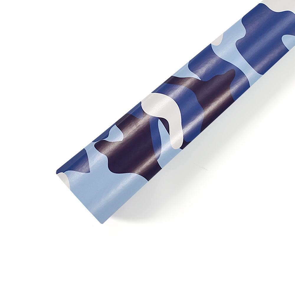 Car Stickers Blue Camouflage Pattern Vinyl Wrap Film Glue Waterproof Decorate Sticker for Computer Motorcycle Car Accessories