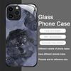 Luxury Black Rose Flower Graphic Tempered Glass Phone Case for IPhone 16 Pro Max 15 14 13 12 Mini 11 XS XR 7 8 Plus Hard Covers