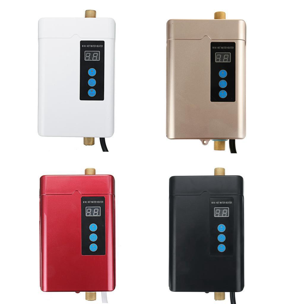 4000W Hot Instantaneous Water Heater System Mini Instant Electric Tankless Water Heater for Kitchen Bathroom 110-240V